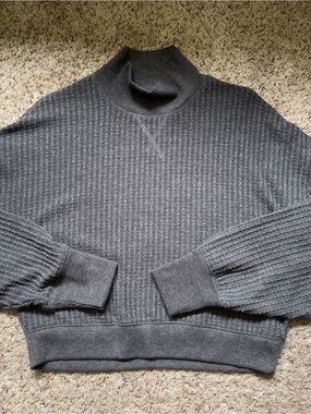 UpWest Women’s Charcoal Gray Mock Neck Sweater